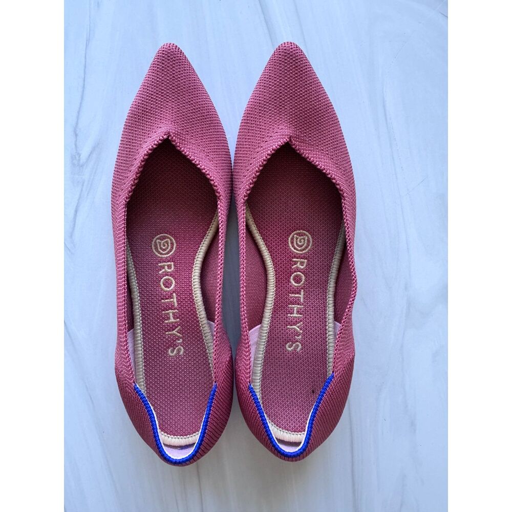 Rothy's The Point Flats Rose/Blush Size 6.5